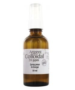 Spray pour la gorge Argent Colloïdal, 50 ml